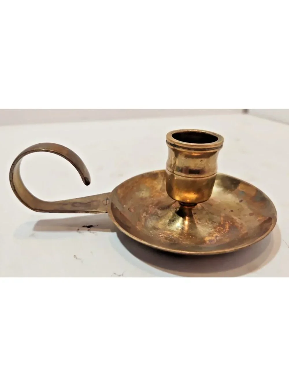 Vintage Brass Finger Hold Classic Candle Holder 1.5